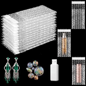 Frienda 150 Pcs Clear Self Sealing Bubble Cushion Bags Double Wall Bubble Pouch Bag Plastic Shockproof Protective Packing for Small Business Moving Shipping Packaging Storage(2" X 3.15")