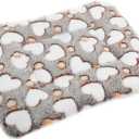 2 Packs Small Animal Bed Mat, Soft & Warm, Suitable for Guinea Pig, Hamster, Rabbit, Rat and Bearded Dragon (XX-Large(19.7''x15.7''), Heart Brown)