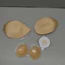 Invisible Strapless Sticky Bra Push up for Women, Ultra Adhesive Bra for Backless Dress, Cleavage Bra Lift Novelty Bras (B Cup, Light Beige)