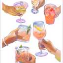 2 x Retro Trend Green Cocktail Poster Art Printing College Style Art Aesthetics Youth Bar Cart Decoration Poster Canvas Wall Art Prints for Wall Decor Room Decor Bedroom Decor Gifts12x18inch Unframed (PIK03)