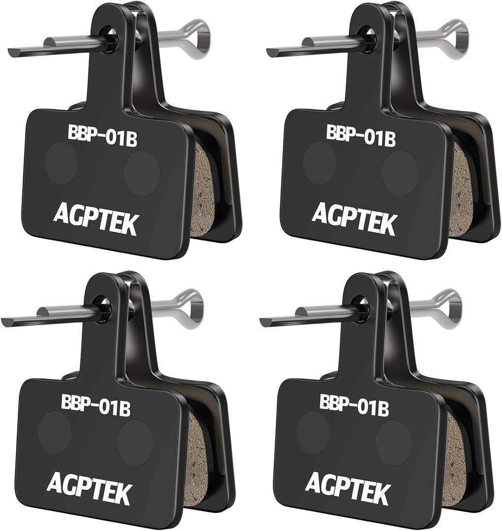 AGPTEK Bike Brake Pads, High-Performance Brake Pads, Disc Brake Pads & Spring (Semi-Metallic&Resin) for Mountain Bike Disc Brakes,Bike Pads Compatible with TRP Tektro Shimano Deore Br
