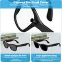 2 x 100PCS Full Blackout LED Light Blocking Stickers for Ray-Ban Meta Wayfarer/Skyler/Headliner/RayNeo V3 with Case & Tweezer, Complete Privacy, Note: Camera Function Will Be Disabled