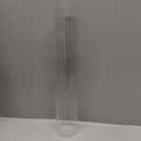 NUPTIO Hurricane Candle Holder for Wedding: 2.5 x 12 inches Ribbed Glass Shade for Candlestick - Bulk Decorative Bottomless Cylinder Taper Candle Cover for Outdoor Table Centerpiece