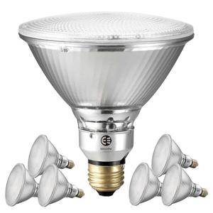 EdisonPar PAR38 Glass Commercial LED Light Bulb, 14W=120W Equivalent 1450 Lumens 20000 Hours Classic Flood Light Bulbs, Dimmable Warm White 3000K 40Degree Beam Angle Title-20/CEC Compliant, 6-Pack