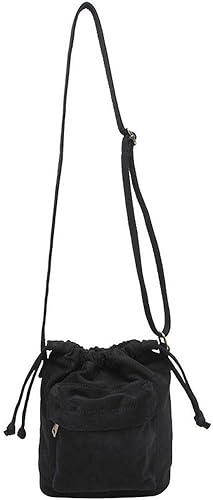 Jeelow Small Canvas Crossbody Cellphone Bags Drawstring Purses For Men Women