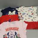 Disney Minnie Mouse Princess Girls Shirts - 4 Pack Short Sleeve Girls Graphic Tees for Toddler and Little Kid, Size 6, Minnie Red/ Pink/ Navy