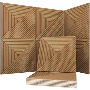 Soon Global Acoustical Wall Panels, 6-Piece 23.62 X 23.62 Inches Art Acoustic Panels, Decorative Acoustic Panels, Acoustic Wall Panels, Sound Absorbing Wall Art, Arcadian Vortex
