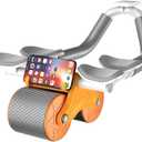 New Ab Roller Wheel with Knee Mat & Timer, Automatic Rebound Abdominal Exercise Roller with Elbow Support for Women & Men