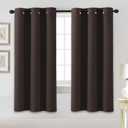 H.VERSAILTEX Blackout Curtains for Bedroom Thermal Insulated Room Darkening Living Room Curtains 72 Inch Long Grommet Privacy Protection Window Curtain Panels/Drapes, 2 Panels, Chocolate Brown
