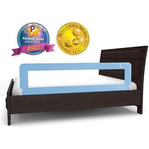 ComfyBumpy 1-Pack Bed Rail for Toddlers 55.5" L x 19.5" H | Toddler Bed Rails for Twin, Full, Queen & King Mattress Size | Swing Down Rail Guard | Mattress Side Rail for Kids | Blue