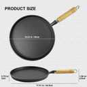 DVK Pre Seasoned Cast Iron Tortilla Pan & Comal - 11.57x10.23 Inch Smooth Surface Skillet for Perfect Tortillas, Dosas, Pancakes & Eggs Versatile Cast Iron Crepe & Griddle Pan