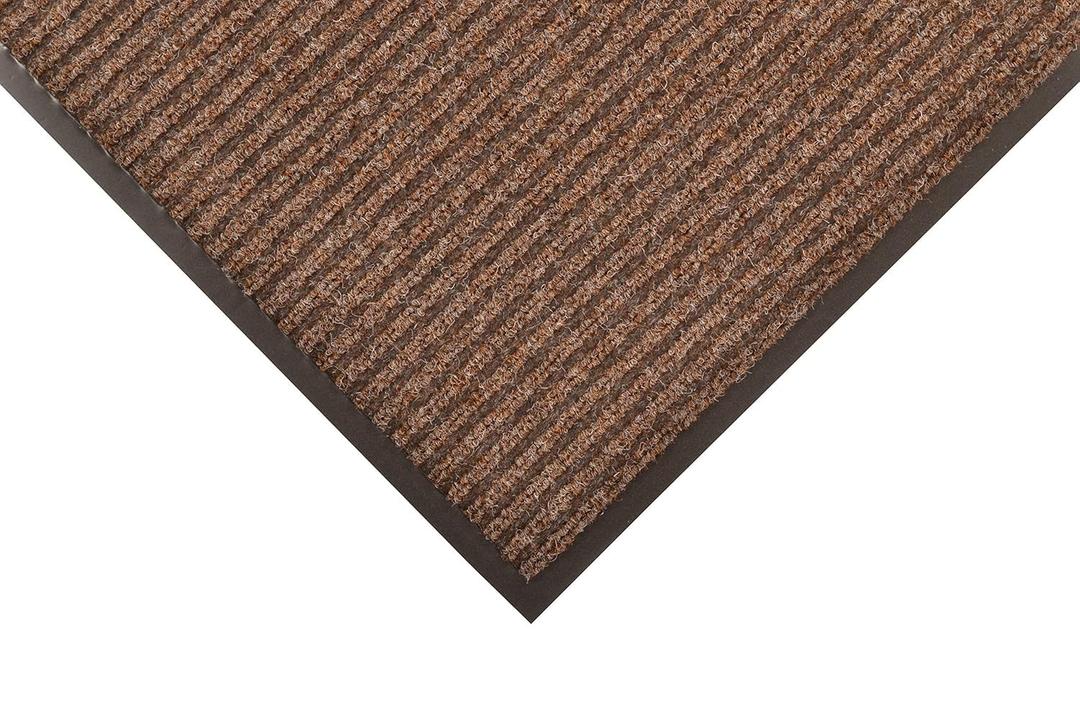 NoTrax 117 Heritage Rib Carpeted Entrance Mat for Lobbies and Indoor Entranceways, 3' x 4', Absorbent Indoor Commercial Rug for Home or Office, Brown, 117S0034BR