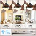 52" Modern Farmhouse Ceiling Fan with Light & Remote, Walnut