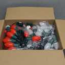 Vintage C9 LED Christmas Lights Outdoor, 100 Feet C9 String Lights with 100 Shatterproof C9 Bulbs, Waterproof Connectable Christmas Tree Lights for Outside Roofline Patio Xmas Decor, Red & Pure White