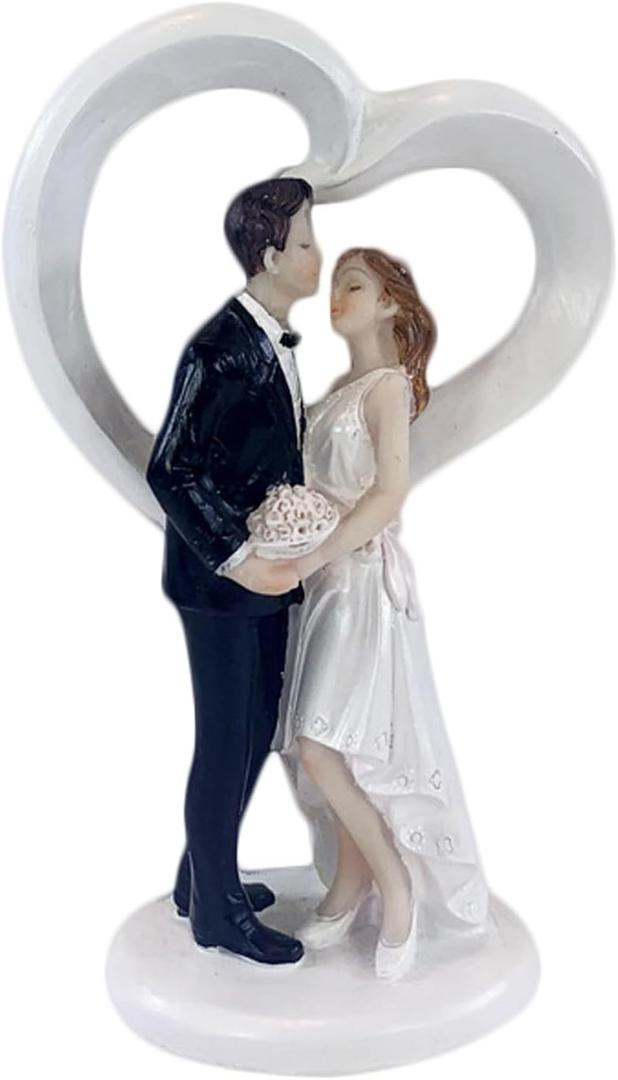 4.5" Wedding Cake Toppers Bride and Groom Figures Ornament Love Gifts Party Decor