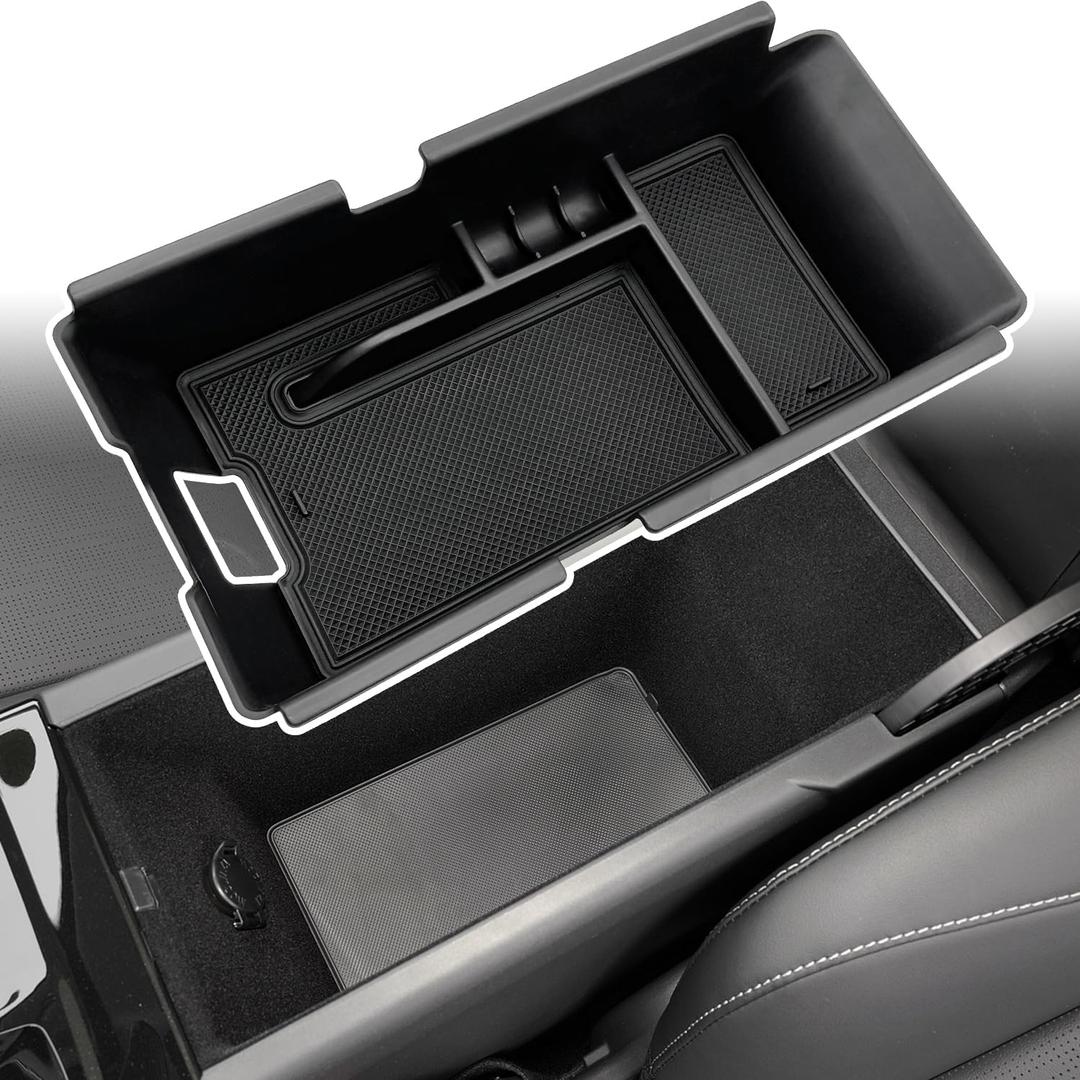 Compatible with Camry XLE or XSE 9th 2024 2025 & Camry LE SE 9th 2024 2025 Center Console Organizer Tray Accessories (Black)
