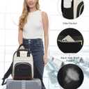 LOVEVOOK Small Backpack Purse for Women, Mini Backpack bag, Cute Fashion Backpack for Daily Travel Work, Beige-Black-Brown