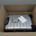 KYME Hardside Expandable Carry On Luggage 22x14x9 Airline Approved 20 Inch Hardshell Carry On Suitcase with Wheels TSA Lock Small Travel Rolling Luggage with Cup Holder for Women Men Silver