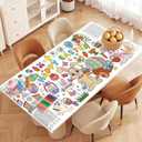 2 x Easter Giant Coloring Poster 71 x 31 Inch Jumbo Paper Coloring Activity Poster Oversized Coloring Table Cover for Kids Family Classroom Easter Party Games Decorations