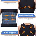 MISS MOLY Compression Shirts for Men Tummy Control Undershirt Gynomastica Slimming Vest Waist Trainer Tank Top Shapewear (4X-Large, Black)