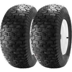 Rengue 16x6.50-8" Lawn Mower Tires and Wheel 3/4" Iron Bushing Wheelbarrow Tires 3" Offset Hub, 4 Ply with 661lbs Load Capacity Wheel Barrow Wheels, Craftsman Mower, Garden Lawn Tractors (2 Pack)