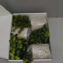 Der Rose 3 Pack Mini Potted Fake Plants Artificial Plastic Eucalyptus Plants Topiaries for Home Office Desk Farmhouse Shelf Room Bathroom Decor(Green)