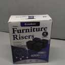 Bed Risers Furniture Risers Heavy-Duty Rectangular Adjustable Block Lift to 3 inches and 4.3 inches Desk, Sofa, Chair Legs, Refrigerator, Washing Machine Support up to 4000 pounds (Square-black-4 Pack)