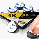 X-bet MAGNET Strong Adhesive Magnets  1 Inch Round Heavy-Duty Magnets with Backing, 18 Pack  Industrial Use for Metal Surfaces, Organization & Mounting