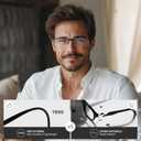 6Pack Reading Glasses Men, Spring Hinge Blue Light Blocking Readers, Lightweight TR90 Computer Magnifying Eyeglasses