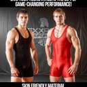 Exxact Sports Sublimated Adult & Youth Wrestling Singlet - Premium Powerlifting Singlet for Men & Boys, Unisex Singlets (Lion)