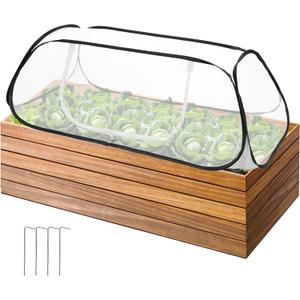 45" x 22" x 16" Pop Up Garden Rows Plants Cover, Raised Garden Beds Vegetable Rows Plant Protector, Insect Bird Barrier Plant Net Cage with Stakes for Protecting Seedlings Fruits Vegetable Row