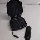 George Foreman 2-Serving Classic Plate Electric Indoor Grill and Panini Press, Black, Small Compact Size, GR10B