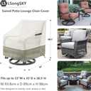 LSongSKY Outdoor Swivel Lounge Chair Cover 2 Pack,100% Waterproof Heavy Duty Outdoor Chair Covers,(33 W x 35 D x 38.5 H inches) Patio Furniture Cover for Swivel Patio Chair,White&Grayish Green