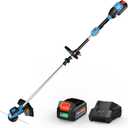 SENIX 20V 15" Weed Wacker, String Trimmer w/5.0Ah Battery & 2A Charger, Variable Speed, Brushless Motor, Lightweight 6.6lbs (GTX2-M3)