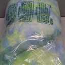 Shoulder Wrap for Family Multi-Purpose Neck Pillow, Travel Companion,Travelling Sleeping Pillow for Car, Train, Bus and Home Use (Tie Dye/Green)