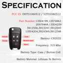SUPALAND Key Fob Replacement Fits for Chevy Cruze Equinox Camaro Impala Malibu Sonic Buick Regal Verano Encore Lacrosse GMC Terrain 2010-2021 OHT01060512 Keyless Entry Remote Control 13504199