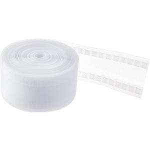 BENECREAT 27 Yard Wave Curtain Tape, White Nylon Drapery Header, 3.15 Inch Transparent Pleat for Installing & Fixing Curtains