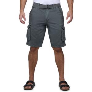 X RAY RAW X Mens Belted Cargo Shorts, Relaxed Fit Casual Knee Length Cargo Shorts for Men, Grey, 30