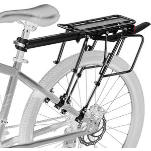 Rear Bike Rack,310 LB Capacity Solid Bearings Bike Cargo Rack w/Fender & Large Size Reflective,Quick Release Mountain Road Bicycle Rear Racks,Universal Bike Luggage Touring Carrier Rack,YONTUO