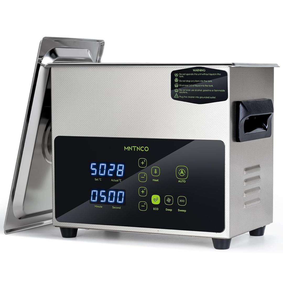3L Ultrasonic Cleaner, One-Touch Cleaning,Heating, Deep Mode, ECO Energy-Saving Ultrasonic Cleaning Machine Excellent for Labs,Carburetor,Jewelry,Dentures,Automotive & Industrial Parts.