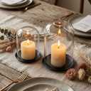 Glass Hurricane Candle Holders for Pillar Candles, Home Table Centerpiece