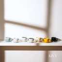 KIVY Cappuccino cups set of 4 [8oz] - Thick-walled stoneware cappuccino cup set for latte art - Latte mugs - Latte cups - Latte mug - Coffee cup black - Ceramic latte cup and saucer