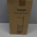 TomCare Toilet Paper Holder Toilet Paper Stand and Dispenser for 3 Spare Rolls Metal Wire Free-Standing Toilet Tissue Paper Roll Storage Shelf Bathroom Accessories Storage Organizer Black