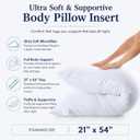 2 x EVOLIVE Body Pillow Insert 21" x 54", Ultra Soft Microfiber Full Body Pillow for Pregnancy, Side Sleepers & Back Support, Plush Supportive Long Bed Pillow (21"x54" Body Pillow)