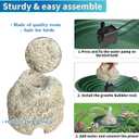 SAC SMARTEN ARTS Fountain for Bird Baths for Bird Bath Fountain with 7.5W Water Pump Resin Granite Rock Water Feature for Garden Patio Lawn Hummingbird Birdbath Fish Tank and Aquariums