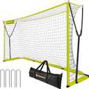 12x6 FT Soccer Goal for Backyard, Portable Soccer Goal Net with Ultra Stable Outward Angled Metal Frame, 7-ply Tetoron, Carry Bag, Ground Stakes - Easy Set Up for Youth & Adult Indoor Outdoor Practice