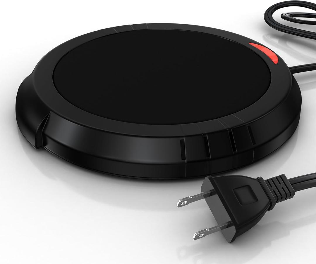 Candle Warmer Plate Safely Releases Scents Without a Flame- Used as Candle Jar Warmer, Candle Melter, Coffee Warmer, Mug Warmer, Cup Warmer in Your Home & Office (Black)