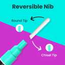 Chalkola 10 Fine Tip Liquid Chalk Markers for Blackboard, Chalkboard Signs, Window, Labels, Bistro, Glass, Car (10 Pack 3mm) - Wet Wipe Erasable Ink Chalkboard Markers, 3mm Reversible Tip Chalk Pens