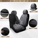 DISUTOGO Seat Covers Full Set Fit for Mazda CX-5 2013-2024 2025 2026: Faux Leather Car Seat Covers Waterproof Automotive Seat Protector Covers Compatible Airbag (5 Seats, Black&Grey)