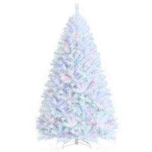 7ft White Iridescent Tinsel Artificial Christmas Tree with 1156 Branch Tips